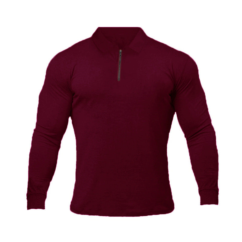 Fitness Sports Long-sleeved Polo Shirt