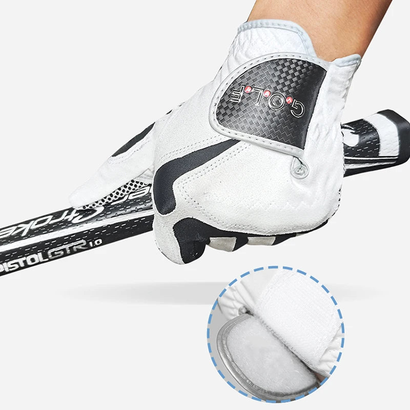 Men's Golf Glove - Enhanced Grip, Cool Comfort, Blue & White - Left & Right Hand Options Available!