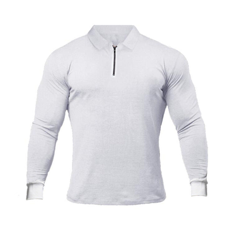 Fitness Sports Long-sleeved Polo Shirt