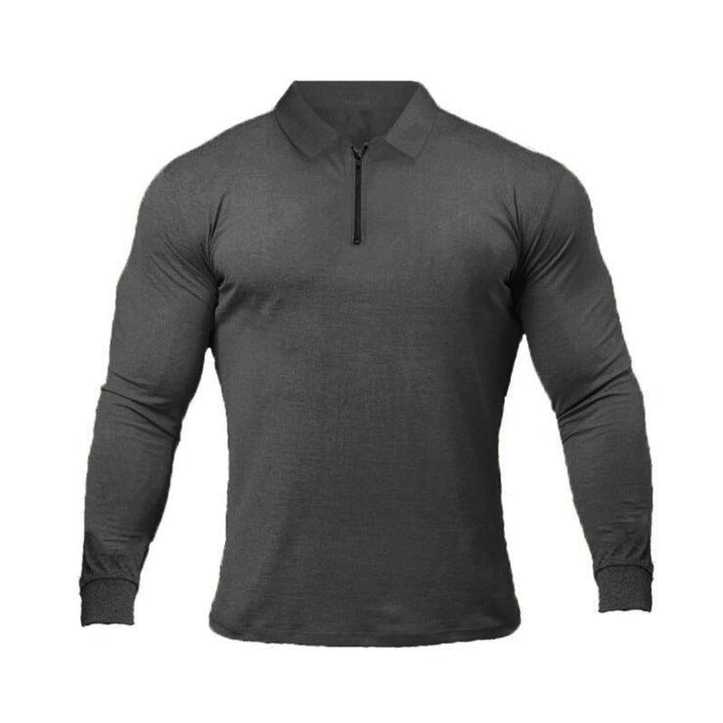 Fitness Sports Long-sleeved Polo Shirt