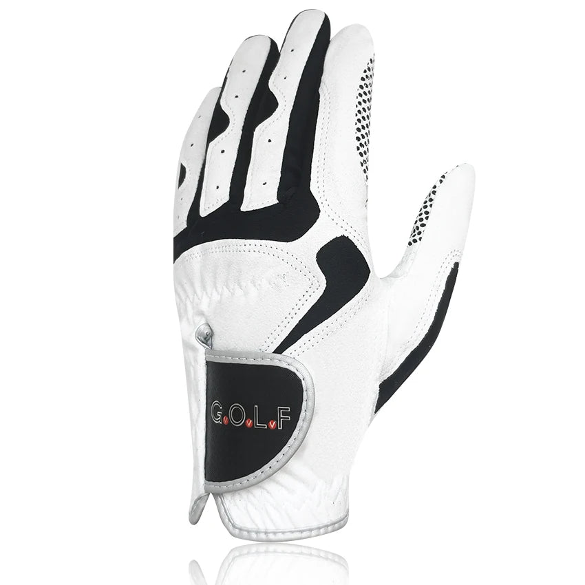 Men's Golf Glove - Enhanced Grip, Cool Comfort, Blue & White - Left & Right Hand Options Available!