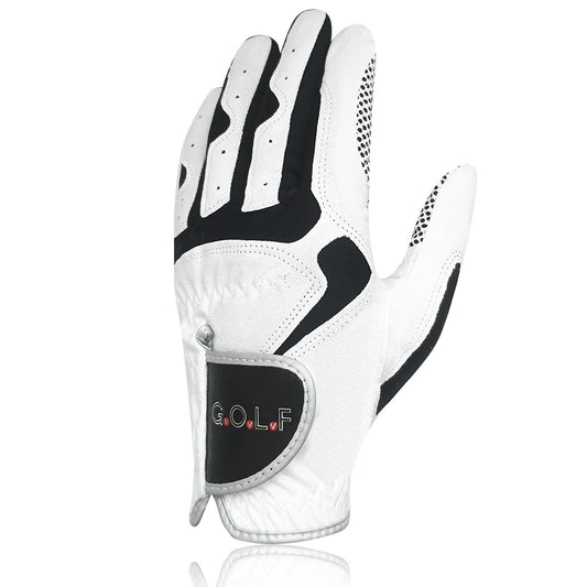 Men's Golf Glove - Enhanced Grip, Cool Comfort, Blue & White - Left & Right Hand Options Available!