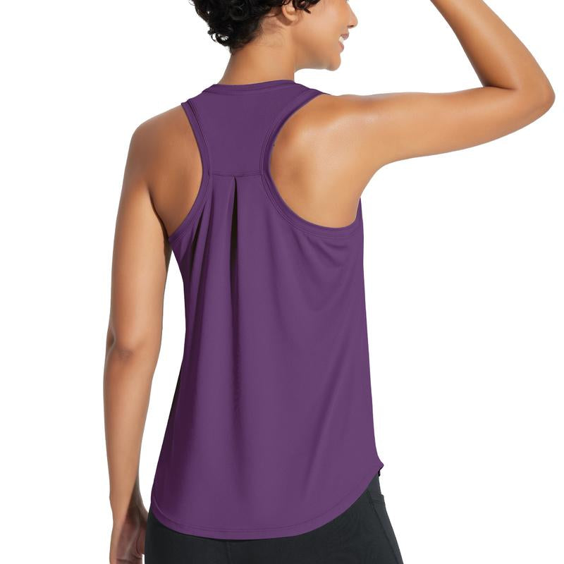 Baleaf 2025 Women'S Workout Tank Top Racerback Tops Sleeveless Running Shirts Golf Outfits Loose Fit Yoga Athletic Gym Sports Tennis Top Springtok