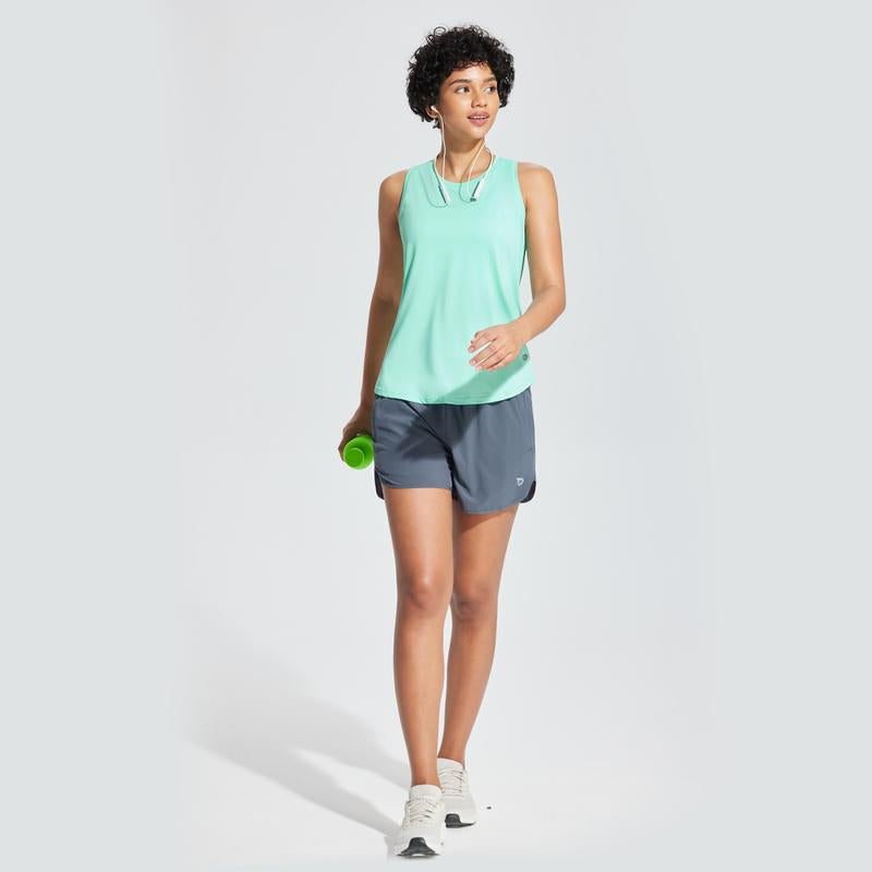 Baleaf 2025 Women'S Workout Tank Top Racerback Tops Sleeveless Running Shirts Golf Outfits Loose Fit Yoga Athletic Gym Sports Tennis Top Springtok