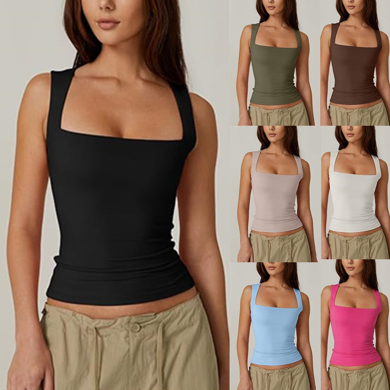 Summer Square-neck Tank Vest