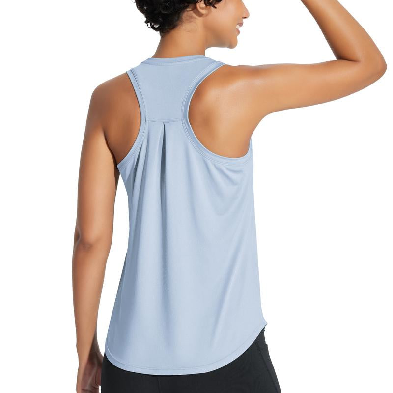 Baleaf 2025 Women'S Workout Tank Top Racerback Tops Sleeveless Running Shirts Golf Outfits Loose Fit Yoga Athletic Gym Sports Tennis Top Springtok