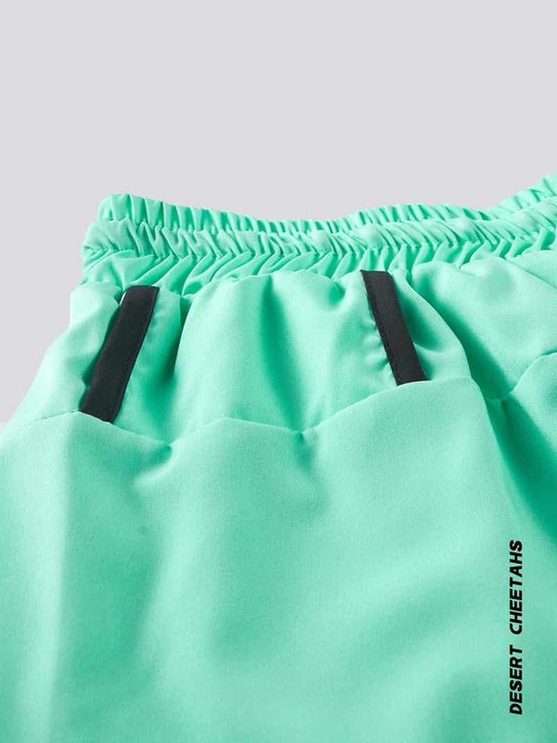 Men'S 2 in 1 Drawstring Waist Sports Shorts, Breathable Quick Drying Pocket Shorts for Running Gym Workout, Casual Men'S Shorts for Summer