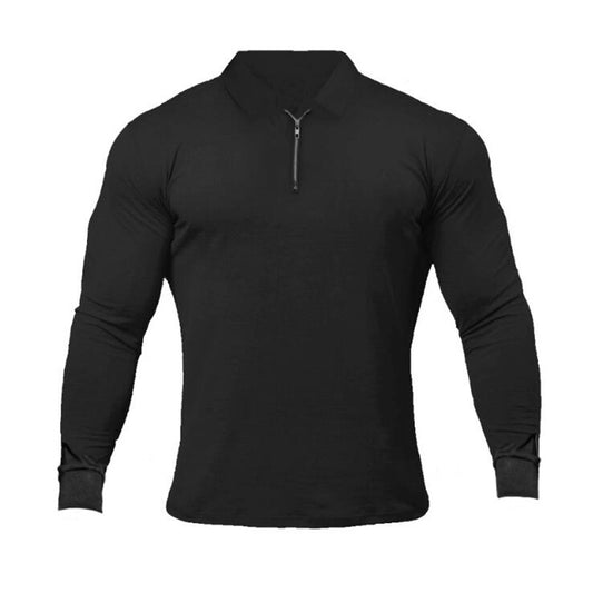 Fitness Sports Long-sleeved Polo Shirt