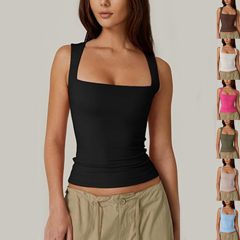 Summer Square-neck Tank Vest